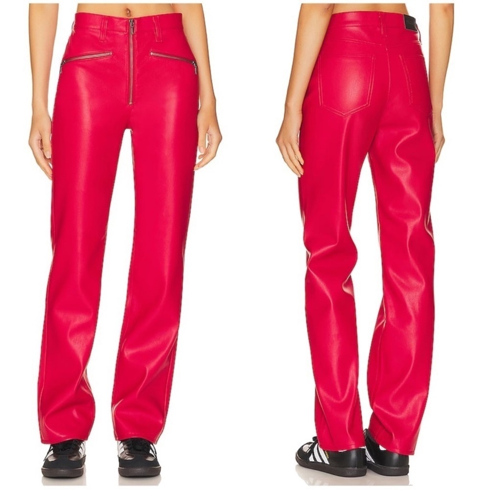 NEW NWT Pistola Cassie Super High Rise Straight in Garnet Size 26